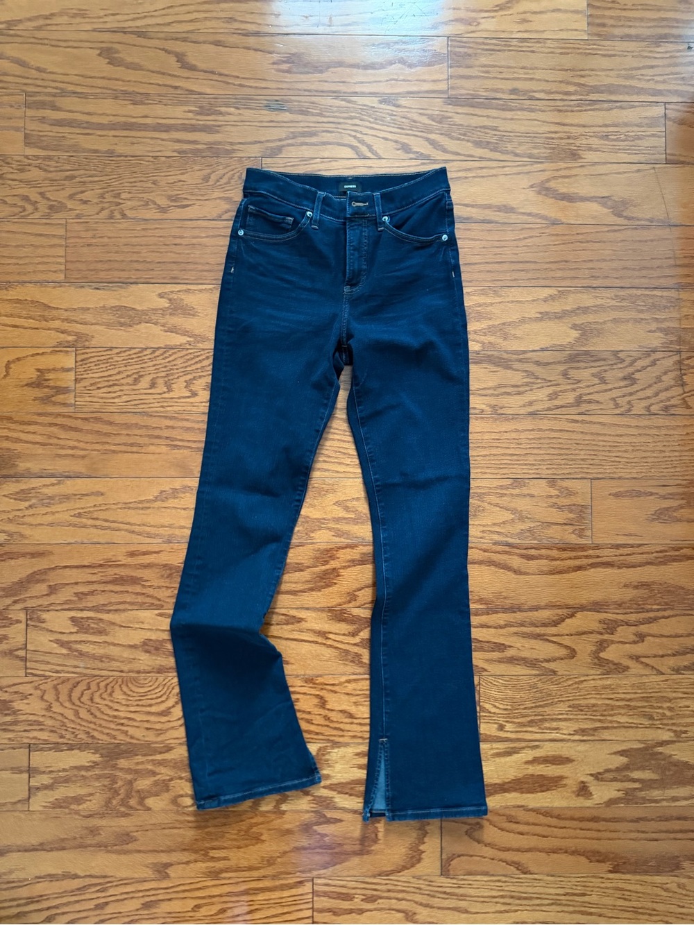 Express Women’s Dark Blue Stretch Slim Bootcut Jeans